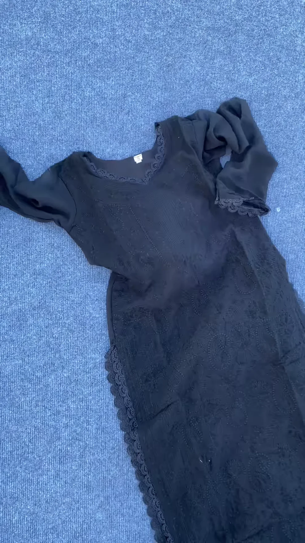 Elegant White Georgette Embroidered Kurti Set with Lace Trim and Dupatta